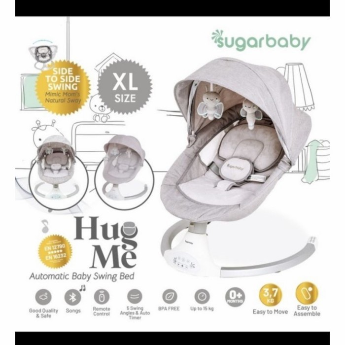 Sugar Baby Hug Ne Automatic Baby Swing Bed/Bouncer Baby Terjamin