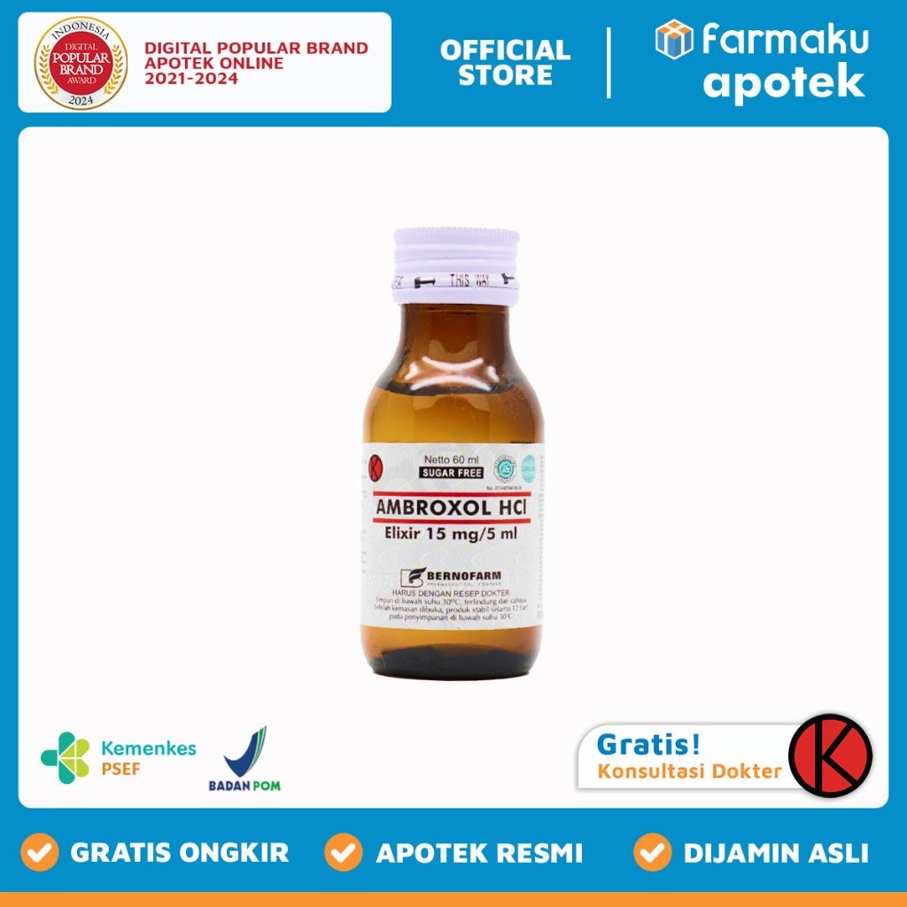 Ambroxol 15 mg/5 ml Syrup 60 ml Berno - HBK