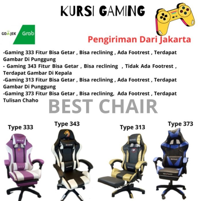 Kursi Gaming Gaming Chair Kursi Gaming Kursi Gaming Hidrolik Termurah