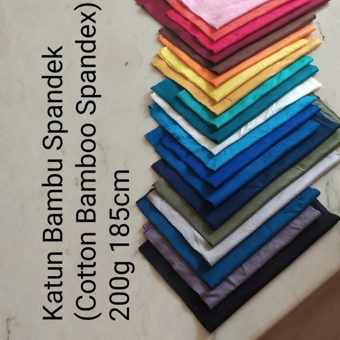 Ready Bahan Kain Katun Bambu Spandek (Cotton Bamboo Spandex)