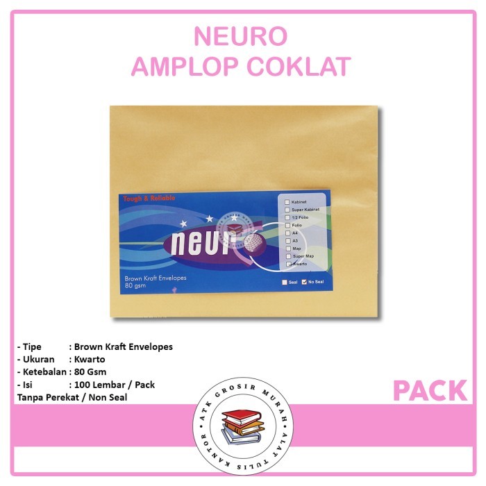 

Sale Amplop Coklat Ukuran Kwarto Neuro ( 21 X 27 Cm )