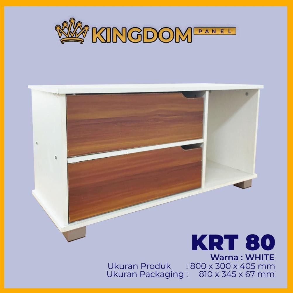Meja TV Rak Penyimpanan Serbaguna Minimalis Modern KRT-128 Kayu Partikel Murah