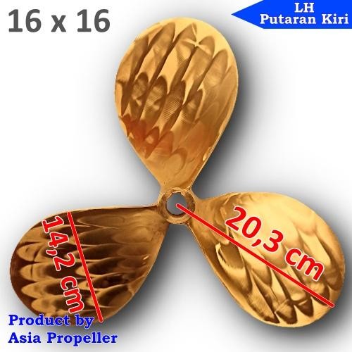 Propeller / Baling-Baling Kapal Kuningan Ukuran 16 X 16 Daun 3 | Asia Propeller