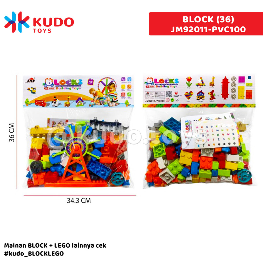 Kudo Toys - Mainan Anak BLOCK (36) JM92011-PVC100