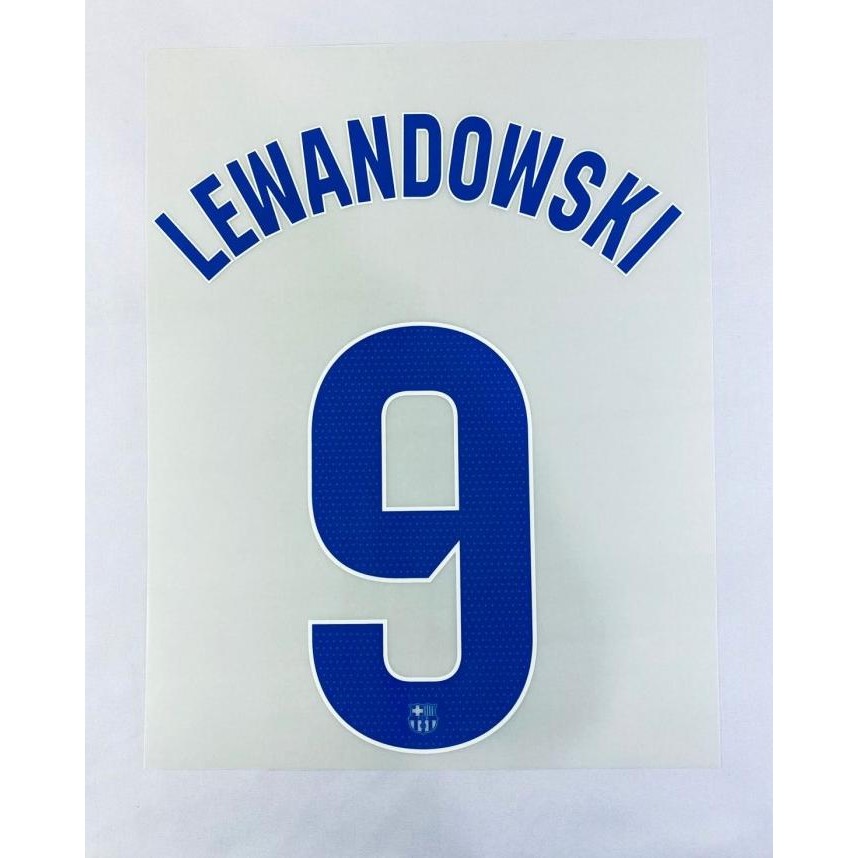 NNS Barcelona 2023-24 Away Liga. Original Nameset for Jersey #9 SA
