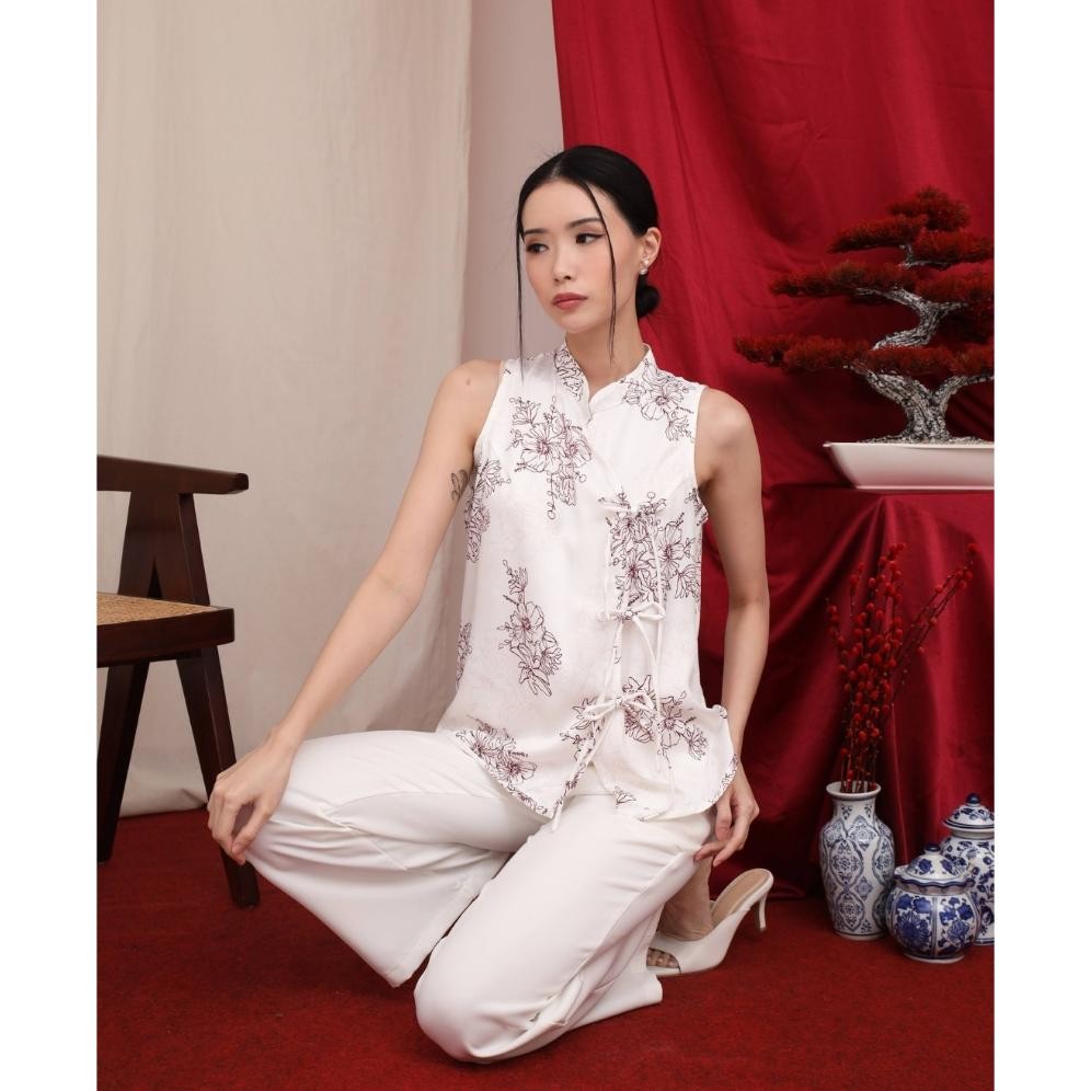 WET [ Canary ] Jun Top / Atasan Wanita / Cheongsam Top / Blouse Wanita