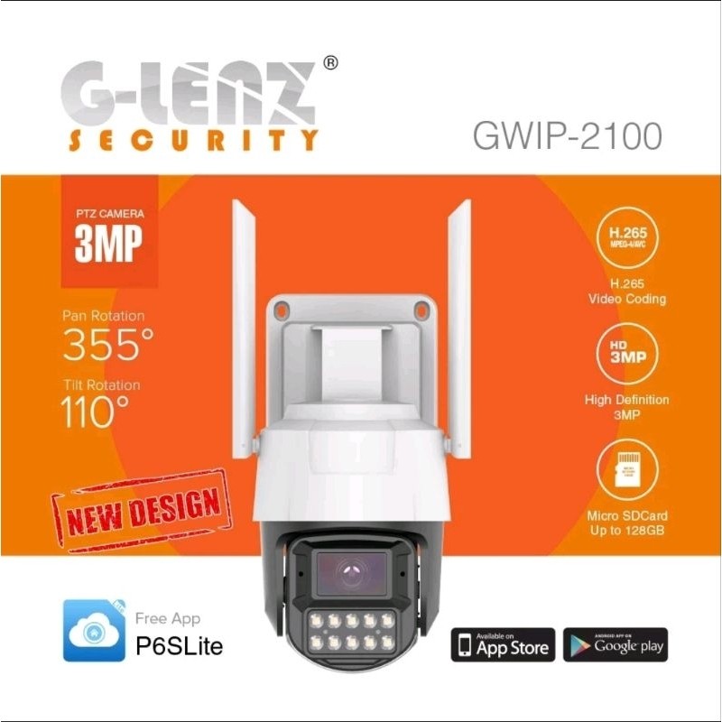 GLENZ SMART IP CAMERA CCTV PTZ - GWIP - 2100 FULL HD 2MP