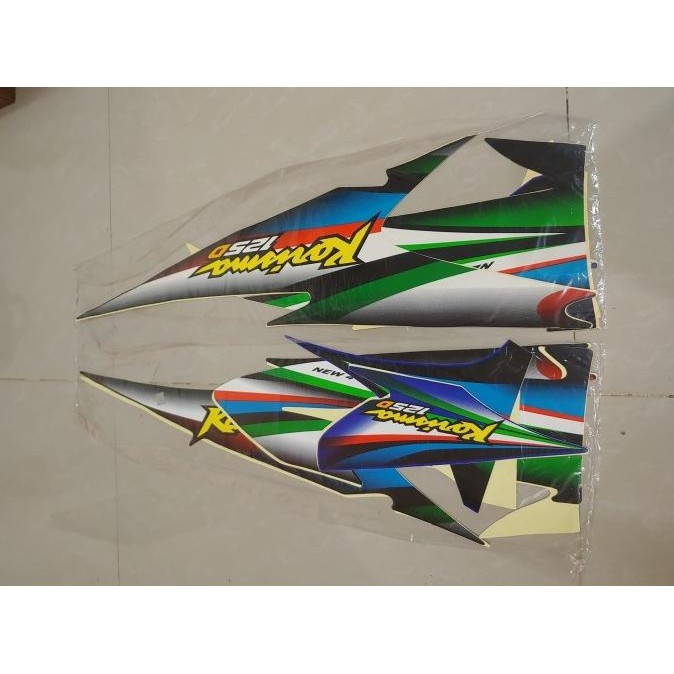 Stiker Bodi & Lis Body & Striping Karisma 125 D 2004 Hitam Biru lesmo99 Berkualitas