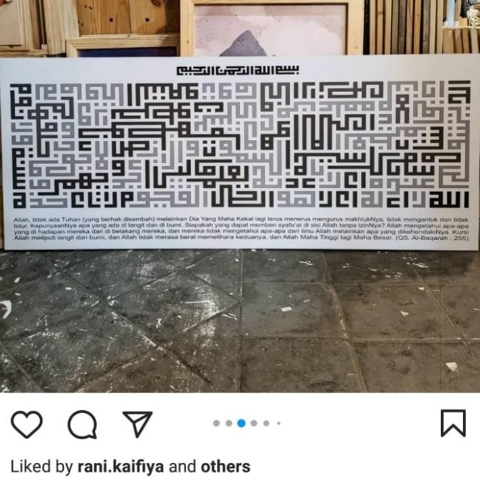 Sale Kaligrafi Ayat Kursi Besar Dinding