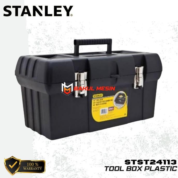STANLEY STST24113 Tool Box Plastic ToolBox kotak penyimpanan alat