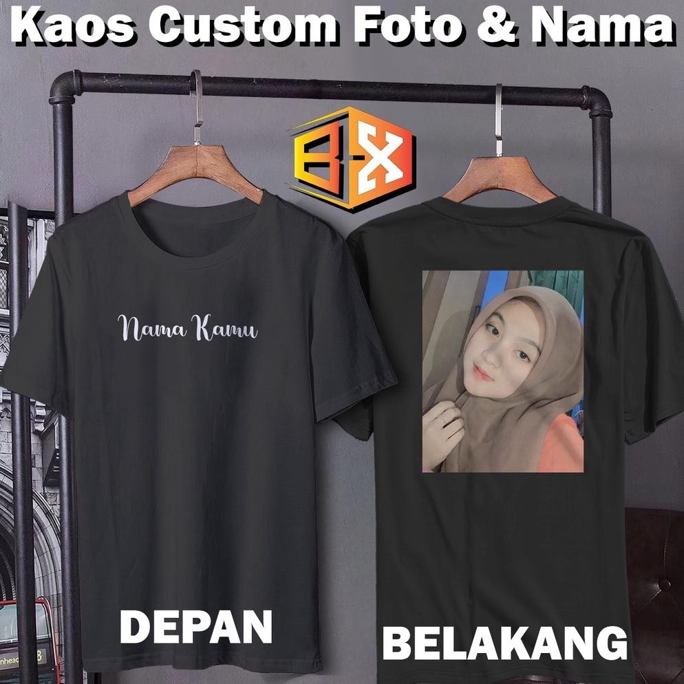 Promo (089) Kaos Sablon Custom Satuan Foto Bisa Request Gambar Nama Tulisan Desain Sendiri Sablon Dt