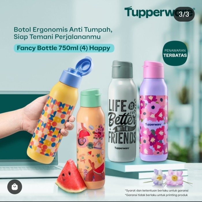 Botol minum Tupperware fancy botol 750ml
