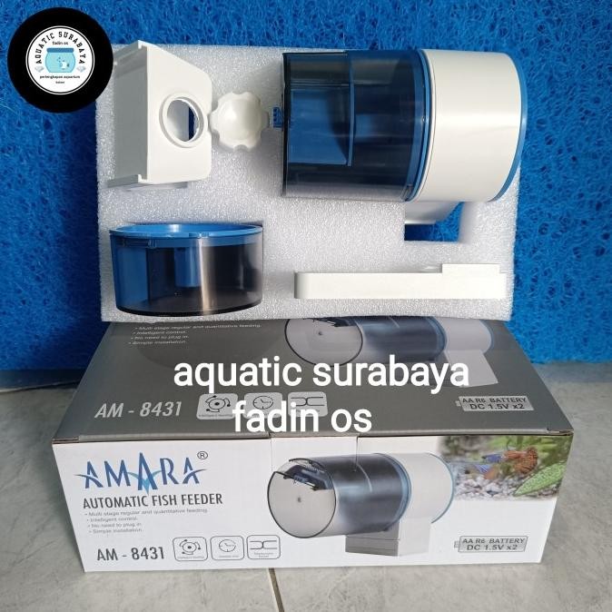 MESIN PAKAN IKAN OTOMATIS AMARA AM 8431 AUTO FREEDER FOOD TIMER