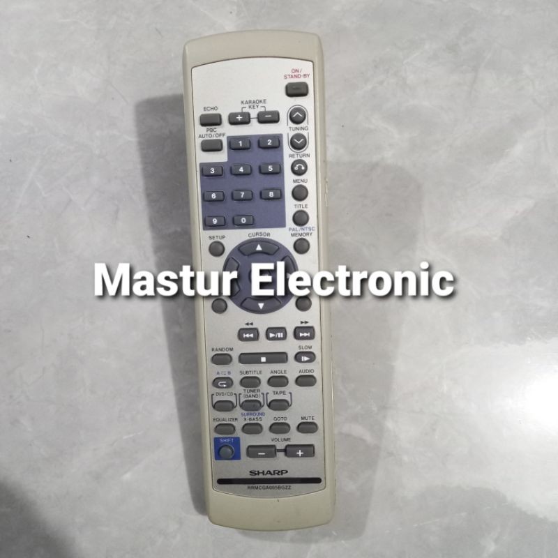 REMOTE REMOT DVD HOME THEATER SHARP RRMCGA005GZZ ORIGINAL ASLI