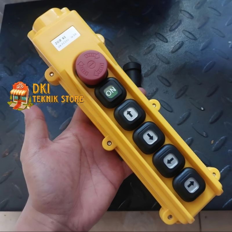 Remot Hoist Crane Electric 6 Tombol Push Button Switch Remot Kontrol Hoist