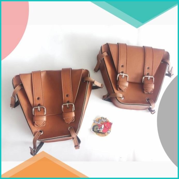 Tas motor classic / side bag / cover aki motor custom japstyle cb100 0