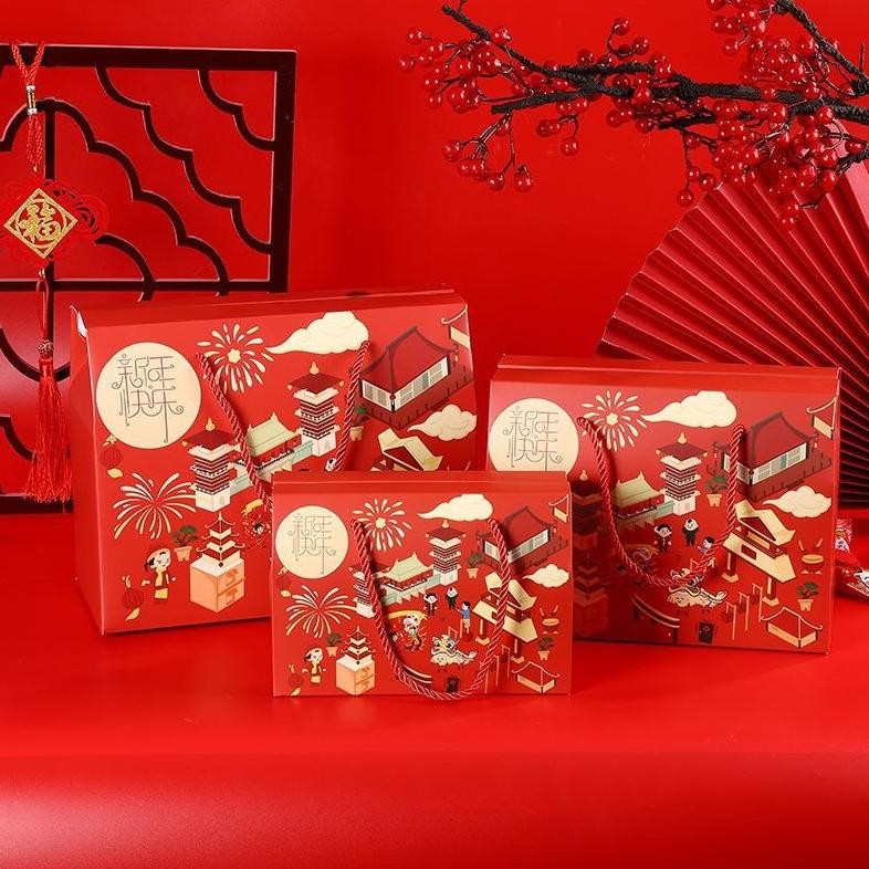 

BR - Kotak Hampers Imlek / Box Hampers Chinese New Year isi 5pcs TERLARIS