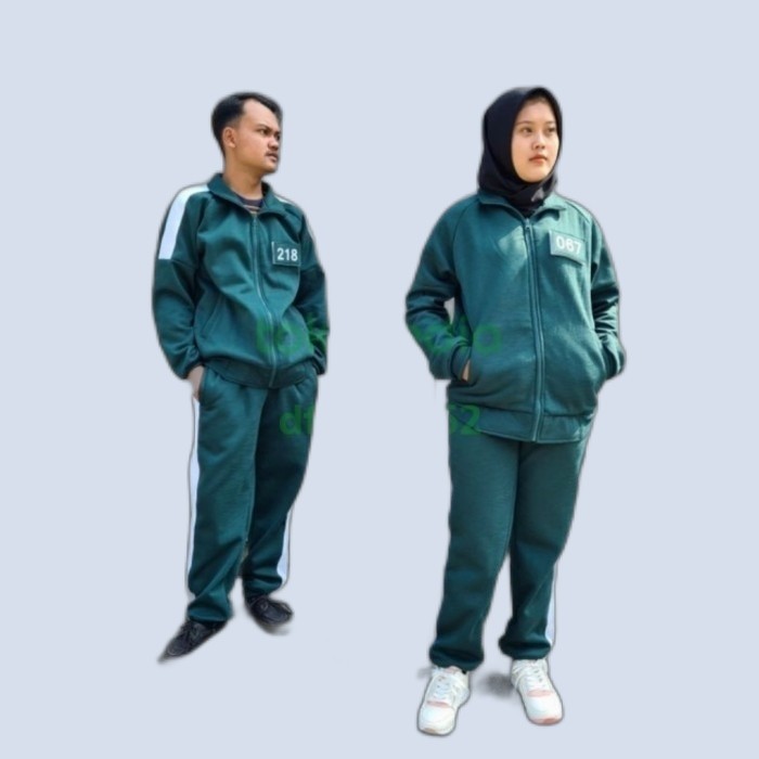 Murah Jacket Joger Squid Game Jaket Resleting set Non COD