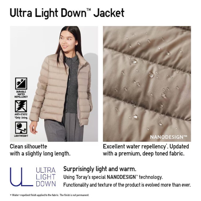 Murah UNIQLO JAKET WINTER WANITA ULTRA LIGHT DOWN KERAH TEGAK BLACK Non COD