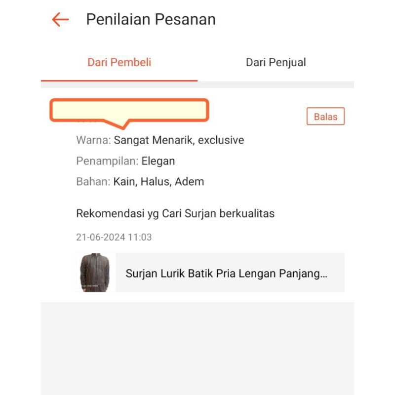 Promo Surjan Lurik Pria Krah Koko Lengan Panjang Katun Halus