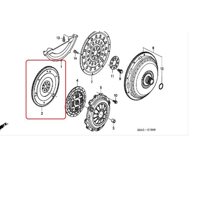 RODA GILA / FLYWHEEL CRV MANUAL 2002-2006 Original