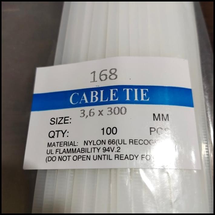 

DISKON TALI SEGEL PLASTIK 3,6 X 300 MM CABLE TIES - KABEL TIES - ISI 100 PCS !!!!!!