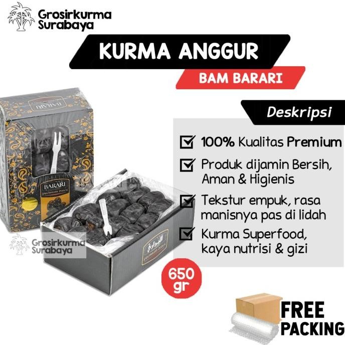 

Baru Kurma Bam Barari 650Gr Kemasan Dus Cantik Premium Mazafati Khas Iran