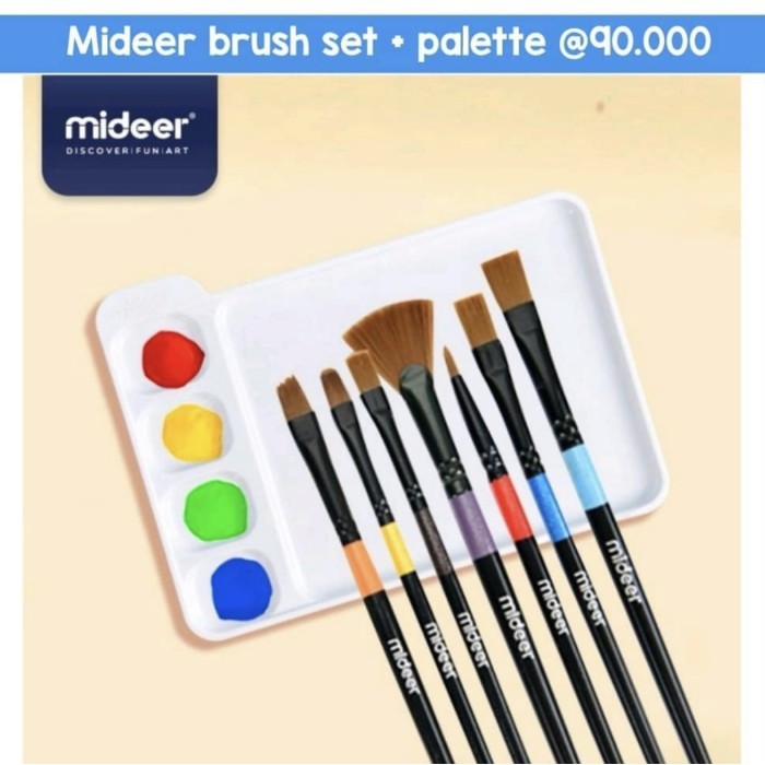

TERBARU Mideer brush set + palette PROMO!