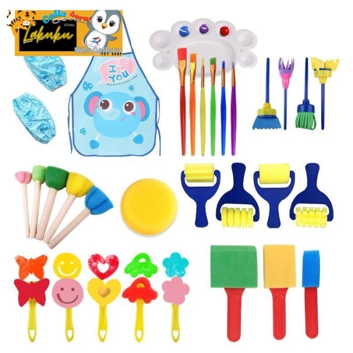 

TERBARU children art craft sets painting set menggambar - Pink 02