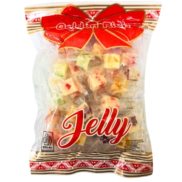 

S24885 GOLDEN RICH CANDY ASSORTED JELLY IMLEK 250GR MAJU BERSAMA (20250228)