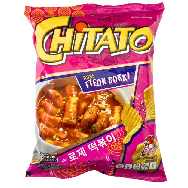 

S25342 CHITATO ROSE TTEOK-BOKKI SNACK 68GR MAJU BERSAMA (20250218)