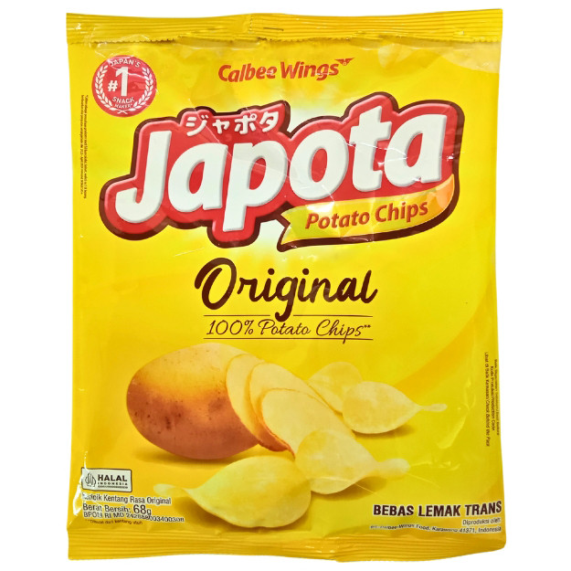

S25336 JAPOTA ORIGINAL POTATO CHIP 68GR BKS MAJU BERSAMA (20250722)