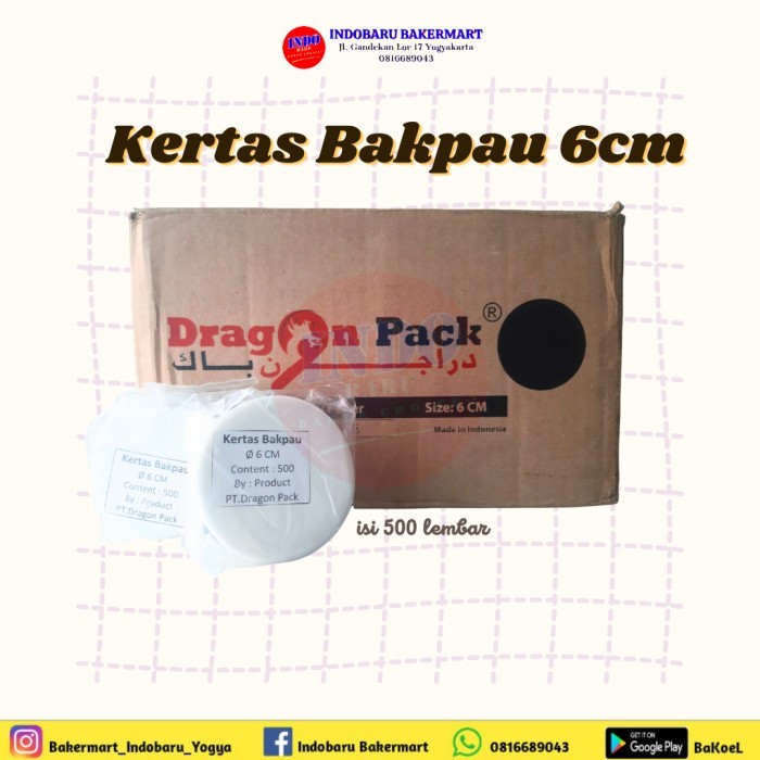 

Kertas Bakpau/Paper Dimsum 6Cm Isi 500 Lembar