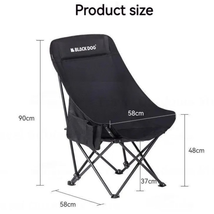 BLACKDOG FLOATING HIGH MOON CHAIR KURSI LIPAT CAMPING OUTDOOR
