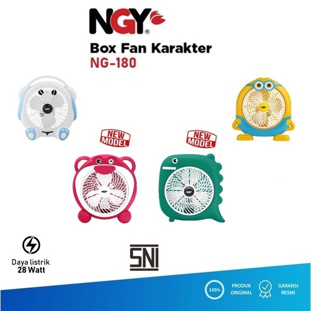 Fakhirishope Kipas Angin Karakter Listrik Nagoya Portable Desk Fan 10In Ng-180 Putih//Kuning