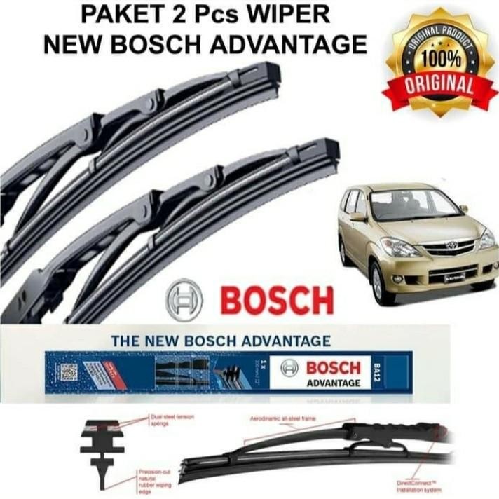 Wifer Bosch Original Avanza Xenia Lama Vvti S 2004 -2011 Paket Wiper Karet Kaca Depan Belakang H352