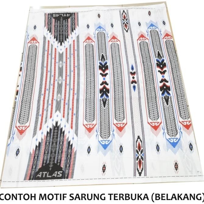 Eceran Sarung ATLAS Idaman Harmoni Motif BHS MPM Khusus Putih