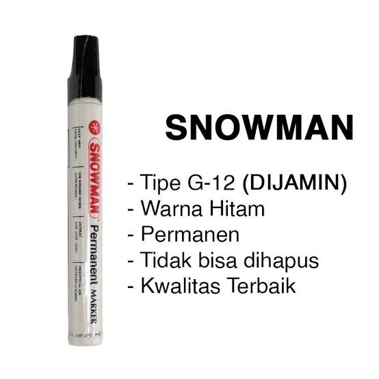

Snowman Permanent Marker / Spidol Permanen Snowman G-12