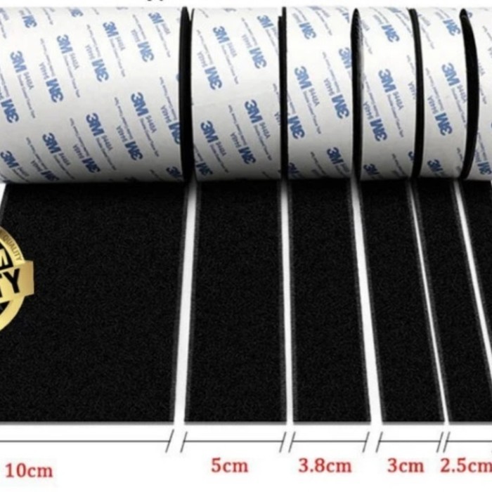 

V3LCRO 3M 9448a Adhesive Cord Holder 10cm x 1 meter Kasar dan Halus