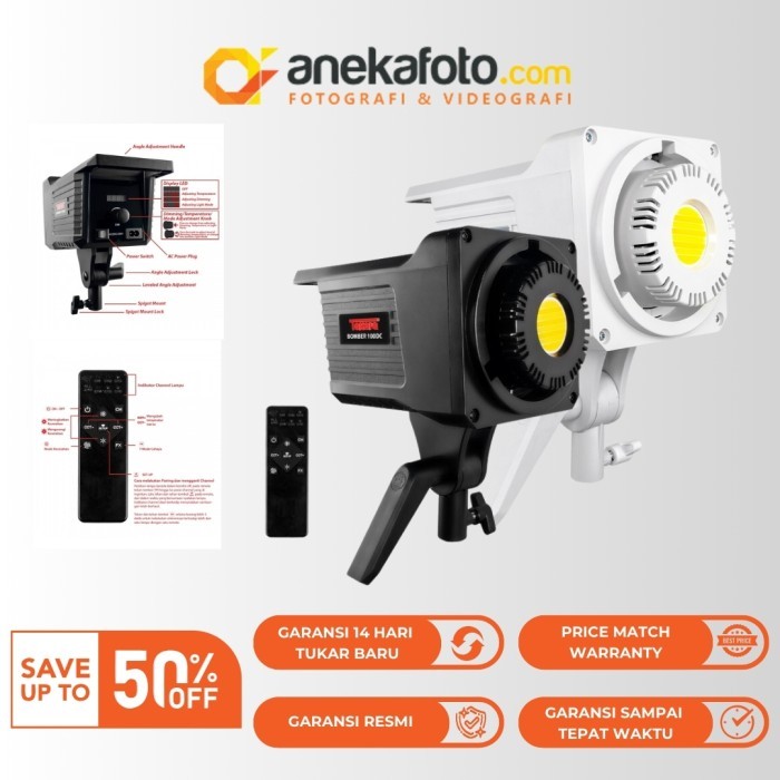 Takara Bomber 100DC Professional 100 DC Video LED Light Lampu Studio