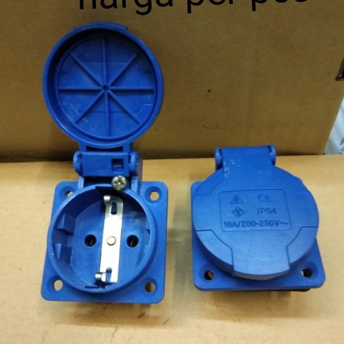 TERMURAH INDUSTRIAL PANEL SOCKET 16A 2 HOLE STOP KONTAK TUTUP BUKAN LEGRAND