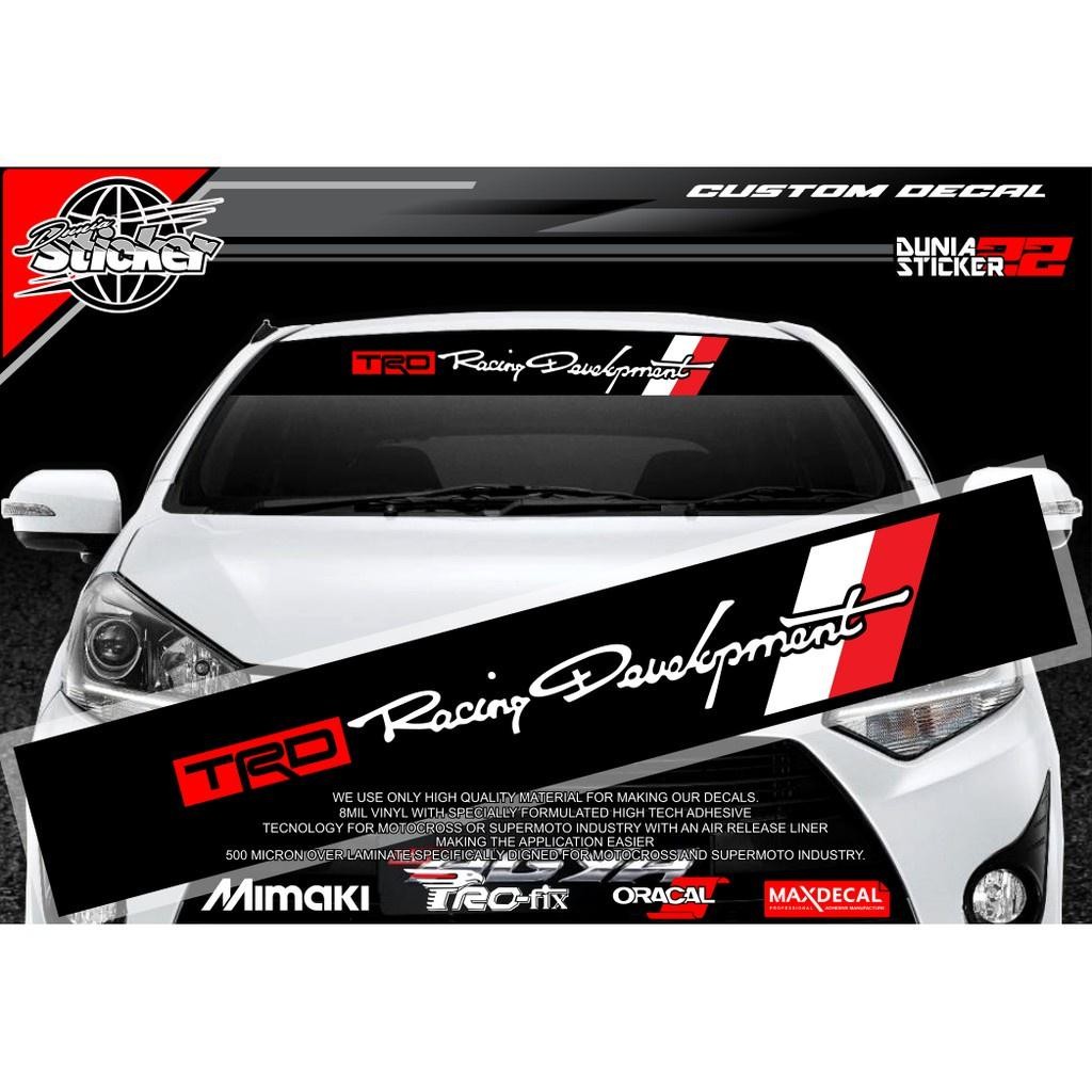 Stiker Kaca Depan Belakang Mobil Trd Racing Development / Avanza / Xenia / Yaris