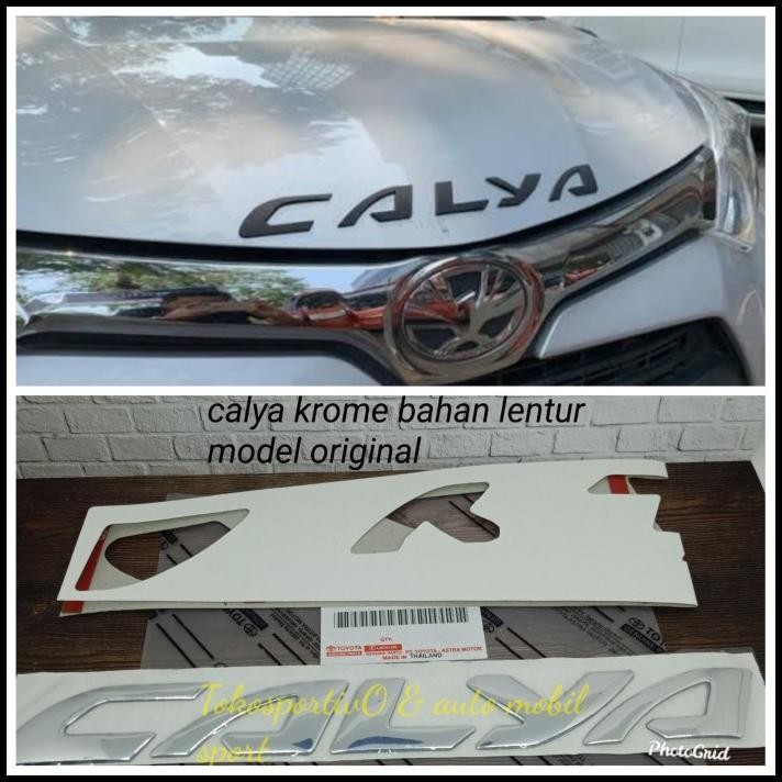 HOT DEAL LOGO EMBLEM STIKER TULISAN KAPESIN DEPAN KROM TOYOTA CALYA MDL ORI 