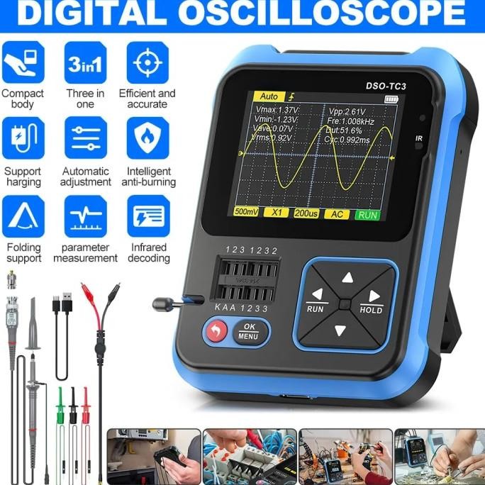 Osiloskop Digital Oscilloscope Mini Handheld Fnirsi Dso-Tc3