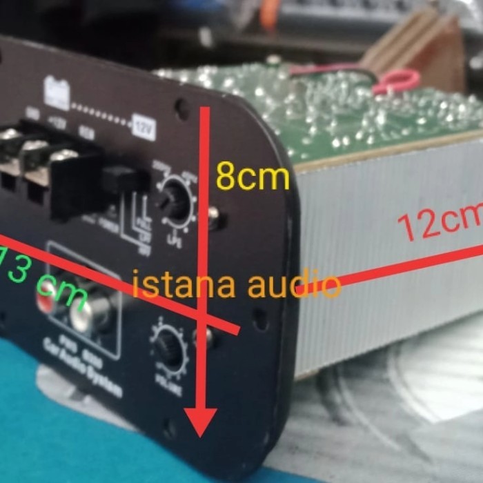 kit Basstube mobil modul aktif 12V 450W input tenaga kuat