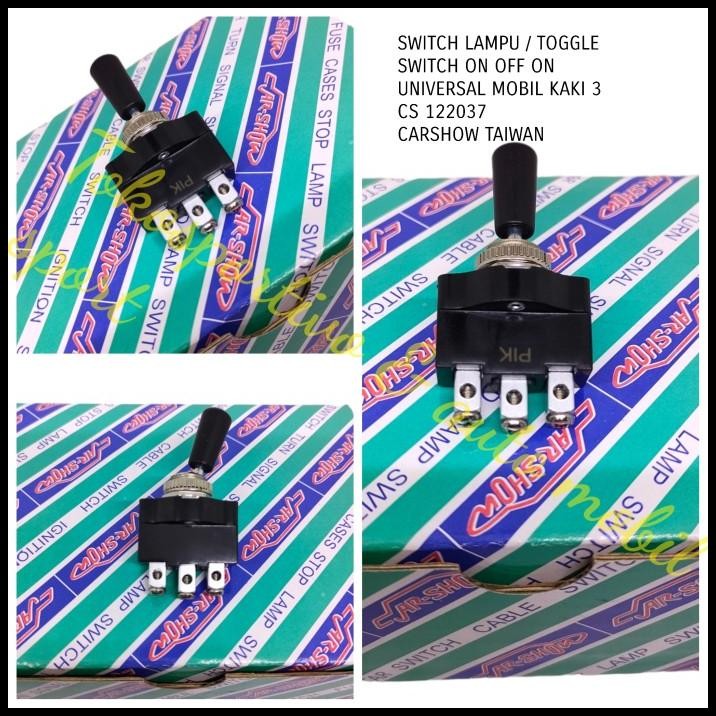 TERMURAH SWITCH LAMPU TOGGLE SWITCH ON OFF ON KAKI 3 CAR SHOW UNIVERSAL MOBIL C 