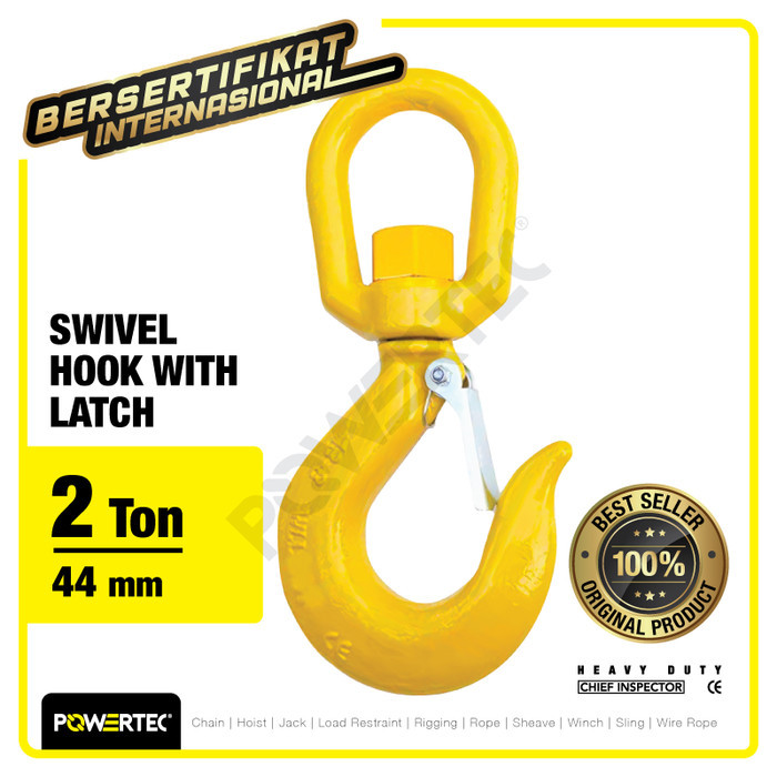 HOT SALE Swivel Hook with Latch 2 Ton POWERTEC