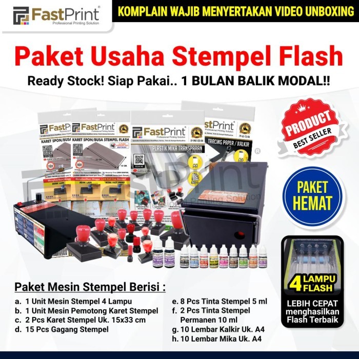 

Paket Hemat Mesin Stempel 4 Lampu Import Lengkap