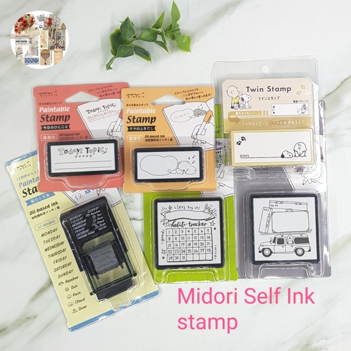 

Midori self ink stamp. Stempel Midori ori Japan