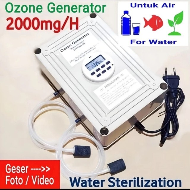 OZONE GENERATOR 220V 2000MG WATER OZONIZER GERMICIDAL STERILIZER